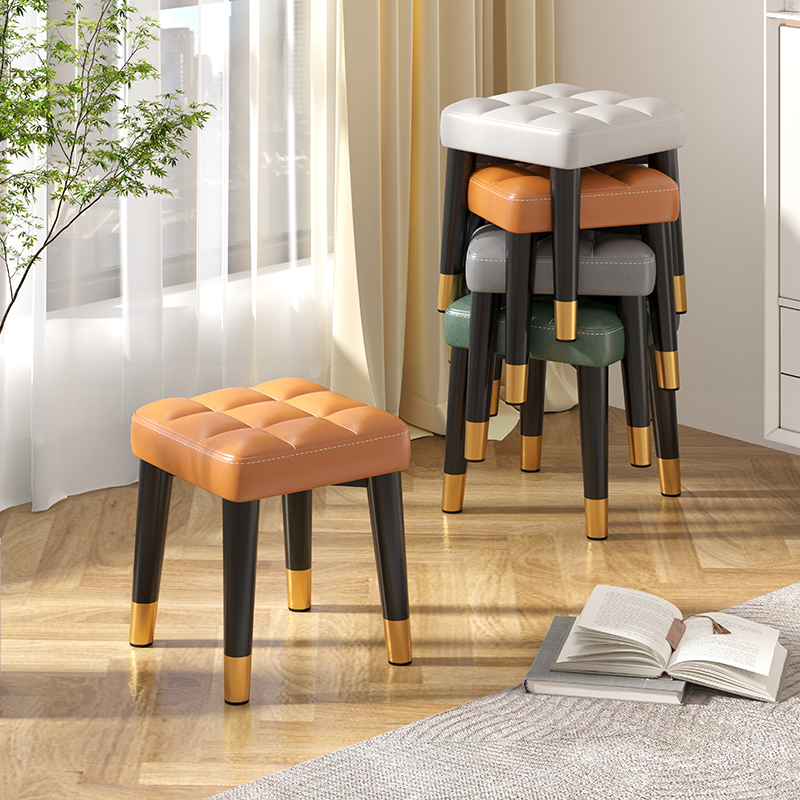 小凳子家用轻奢可叠放方凳现代简约客厅沙发矮凳门口换鞋穿鞋板凳