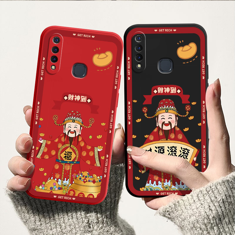 财神到新年vivoZ5x手机壳V1911A液态硅胶全包软壳保护套新款防摔