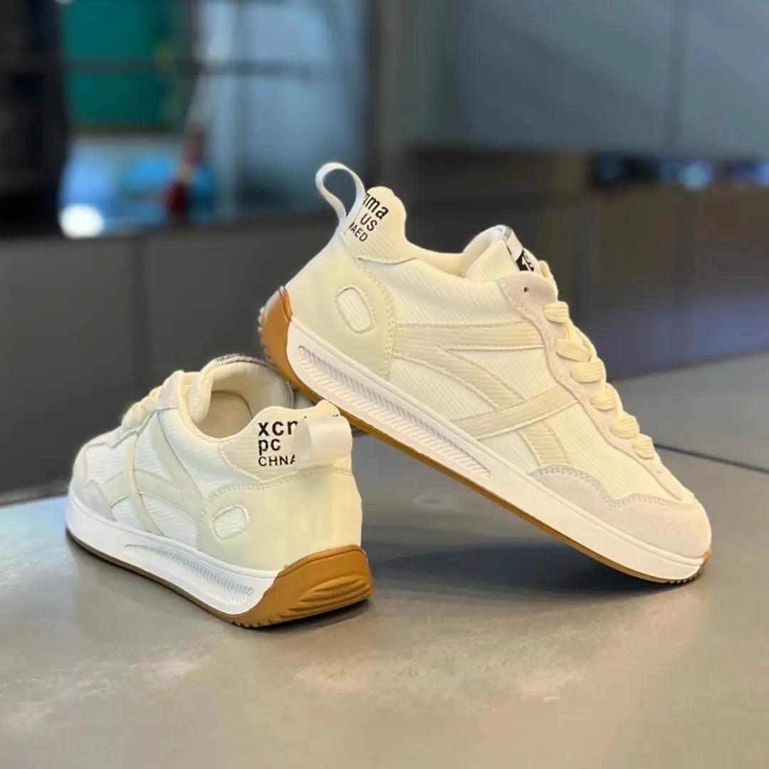 潮牌运动鞋男2023年秋季新款细纹条绒拼色百搭网红舒适爆款休闲鞋