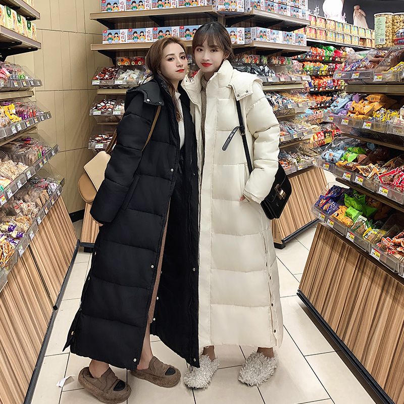 羽绒棉清仓羽绒棉女羽绒棉冬季加厚长款外套新款宽松超长过