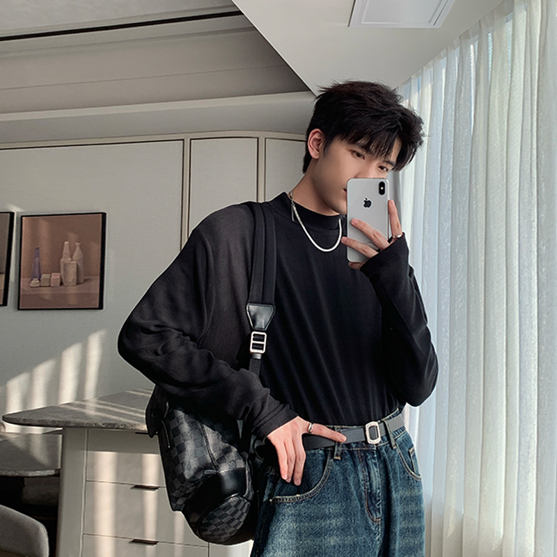 HUALUN Design【冬日刚需】秋冬男士长袖t恤圆领打底衫上衣Bebe1091