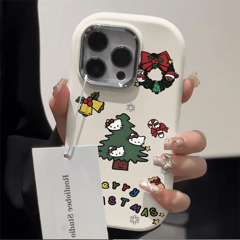 圣诞猫770苹果15/14/13小胖墩简约可爱ins风肤感软胶xs/xr软壳11