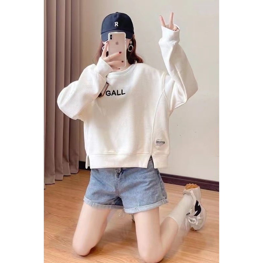 卫衣女2023新款春秋韩版宽松设计感长袖短款大码上衣ins潮