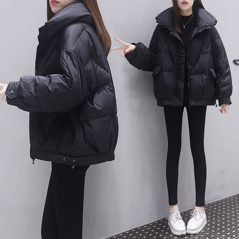 雅鹿2024冬季2024冬季新款休闲大码宽松白鸭绒真羽绒服女短款中年