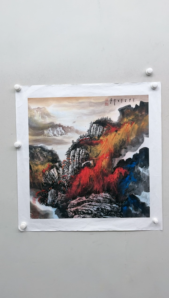 【闪购商品】绘画吴瑞君-斗方山水/无框/L062