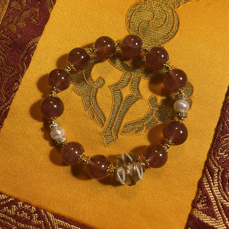 【京城唐唐】20草莓晶水晶手串单圈