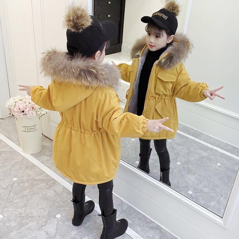 【双12活动】2022新款女童棉衣派克服冬装儿童中长款加绒外套女孩
