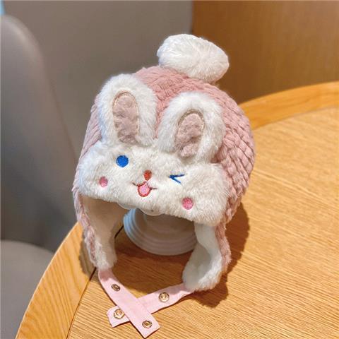 新品巴拉巴拉婴儿帽子秋冬季婴幼儿童雷锋帽冬款女童加绒护耳帽女