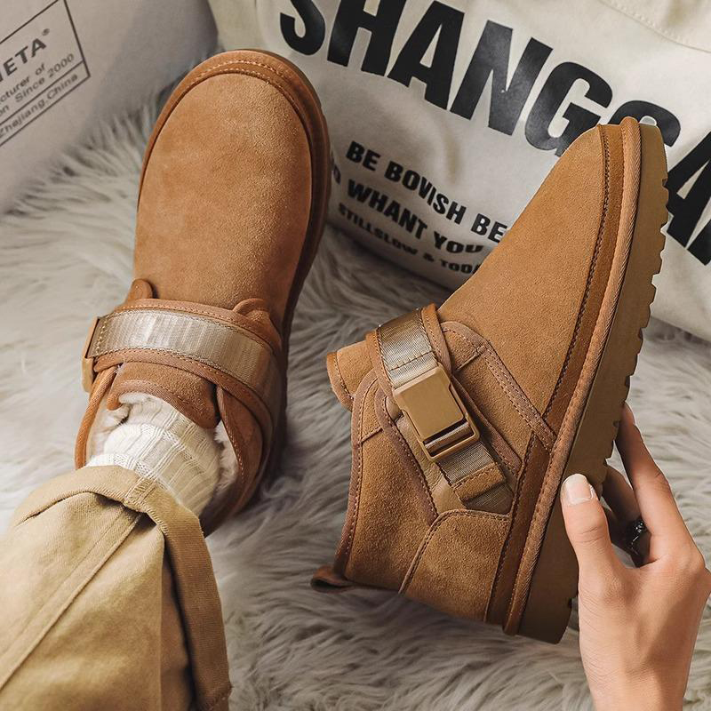 回力瑞东北雪地靴男冬季加绒加厚保暖棉鞋高帮厚底防寒面包棉靴子