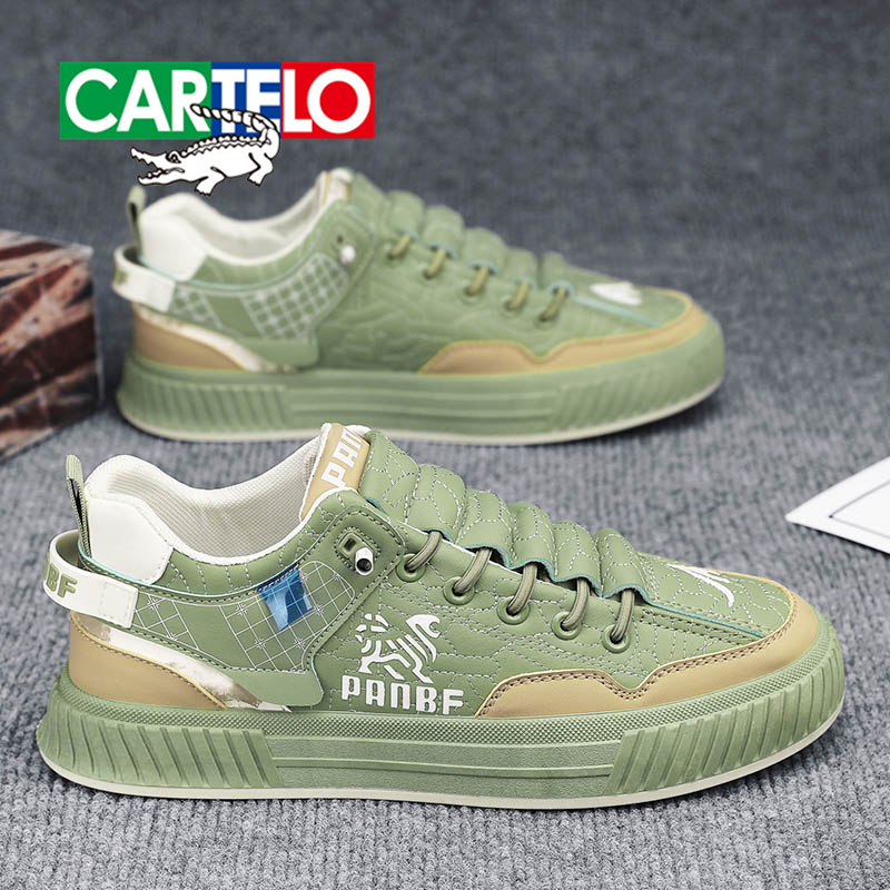 卡帝乐鳄鱼秋季男鞋2023新款百搭男士休闲鞋运动板鞋男款小白潮鞋