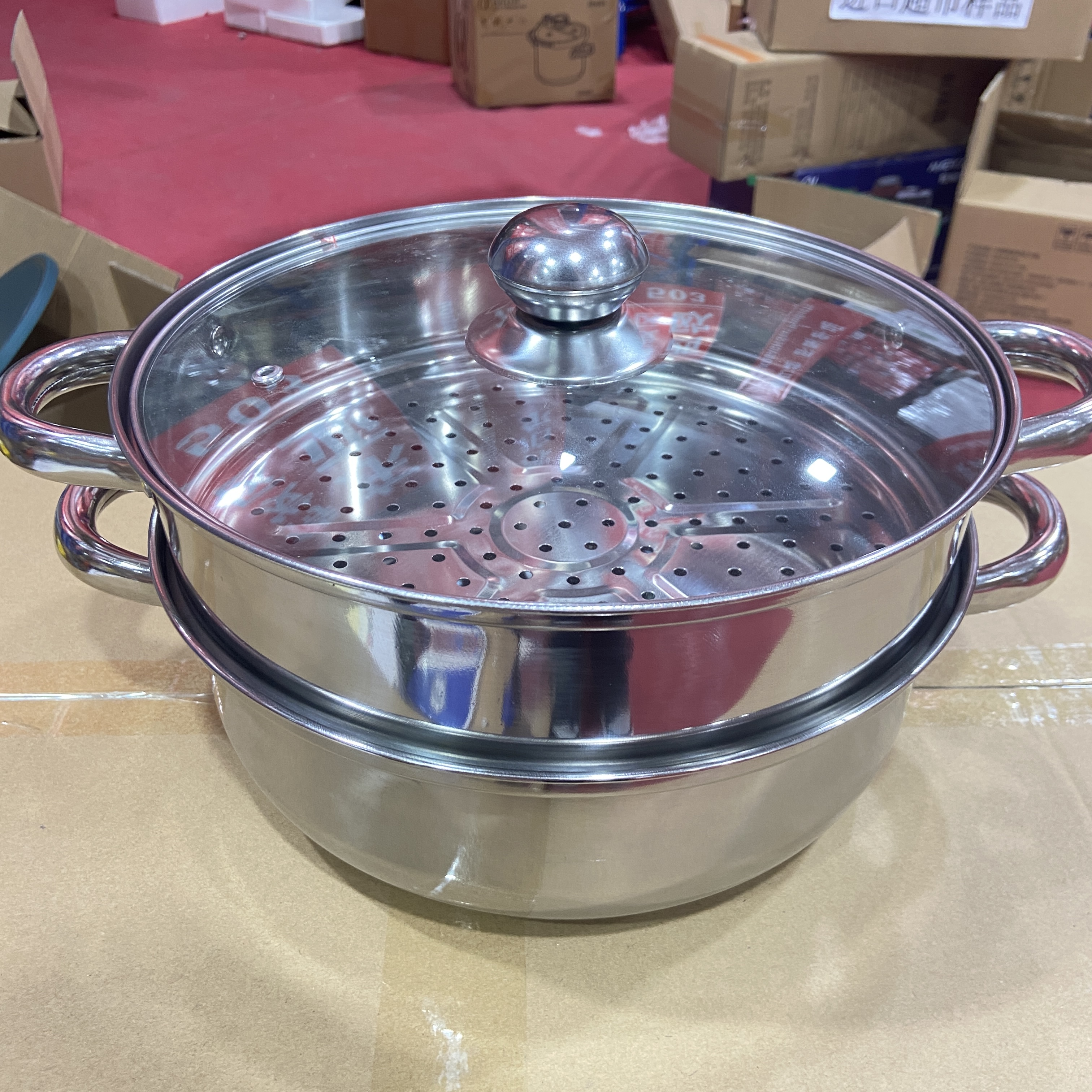 B21-9 蒸锅 有盖 微瑕疵 不接受中差评 介意勿拍