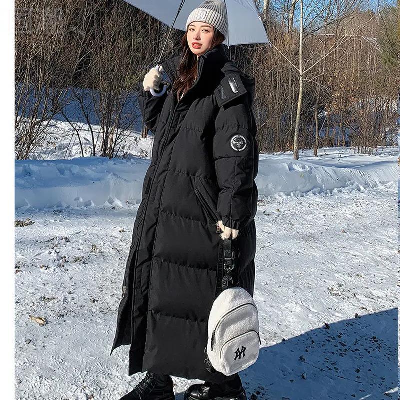 品牌断码爆款长款到脚踝羽绒羽绒服女冬季加厚韩版宽松过膝连