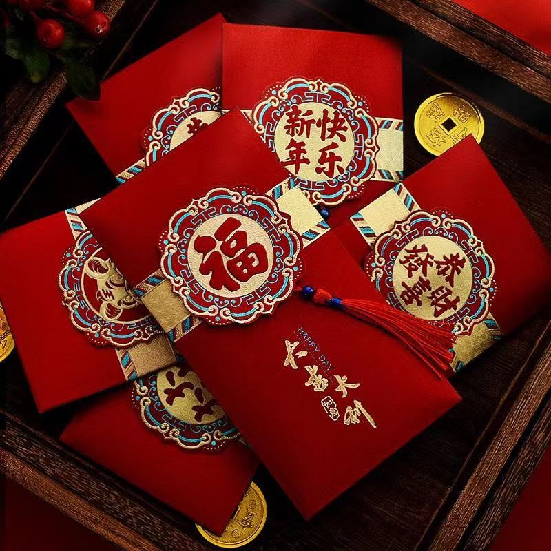 2024龙年高档浮雕烫金千元红包新年创新通用结婚红包袋龙年压岁包