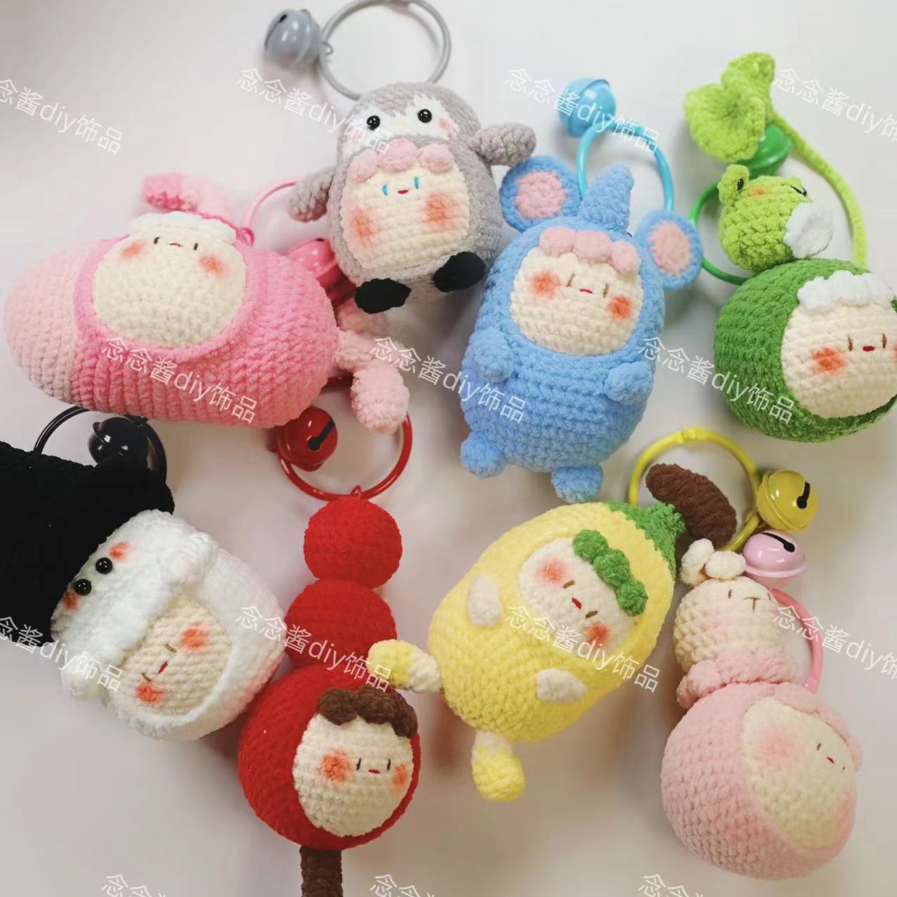（默认拆袋）手工钩织团子玩偶摆件