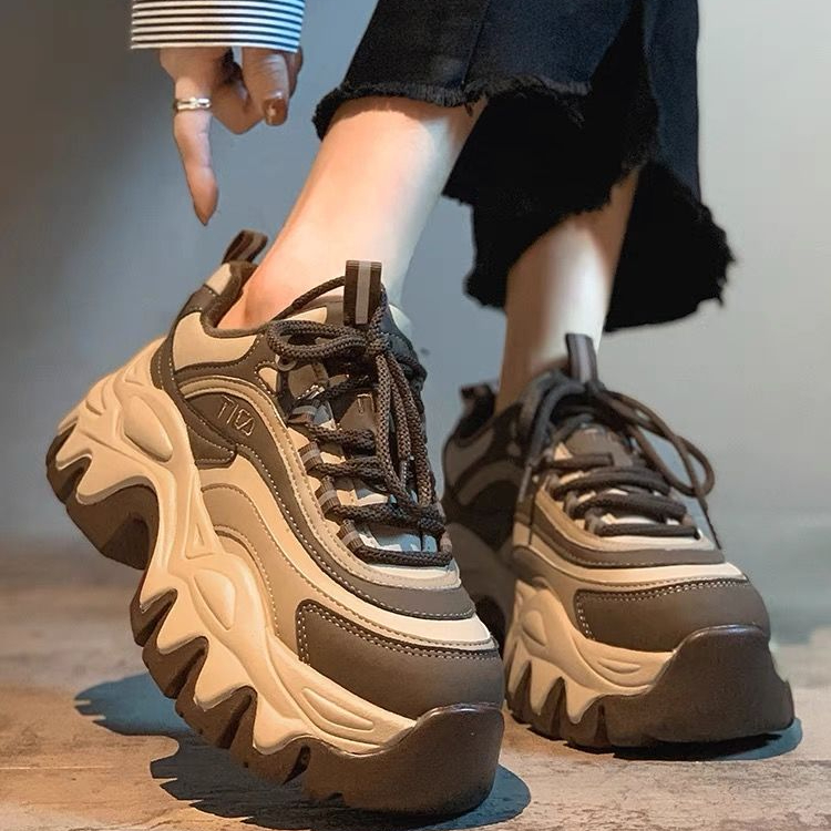 小个子老爹鞋女ins潮2023春秋季新款厚底内增高松糕女鞋休闲运动
