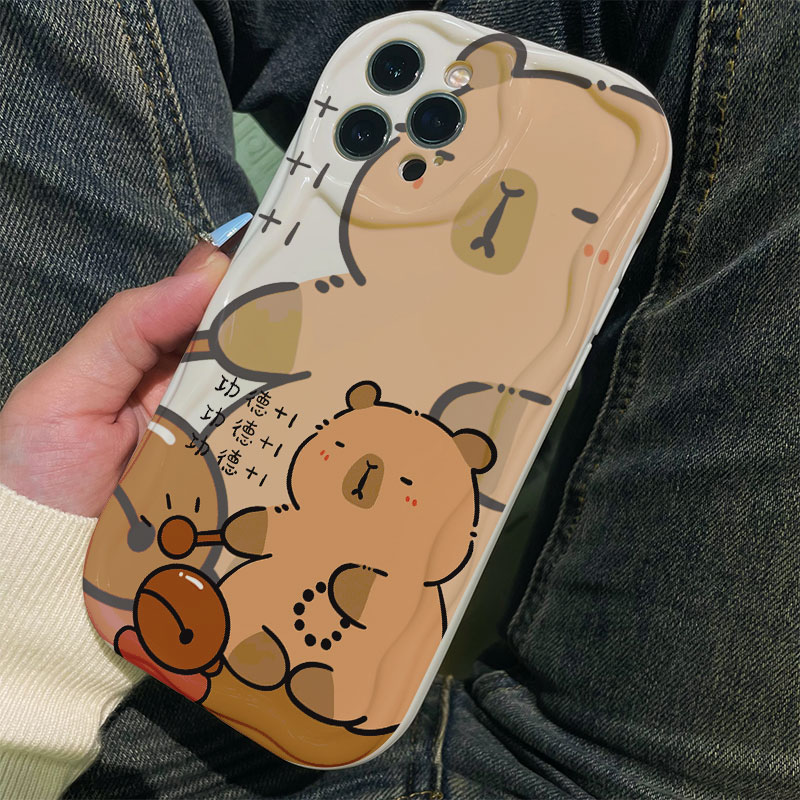 木鱼水豚苹果15手机壳iPhone14promax水滴7/8plus创意13/12/11/xr