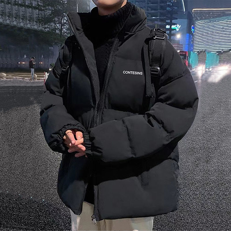 加厚美式2023新款羽绒服男外套冬季ins黑色情侣