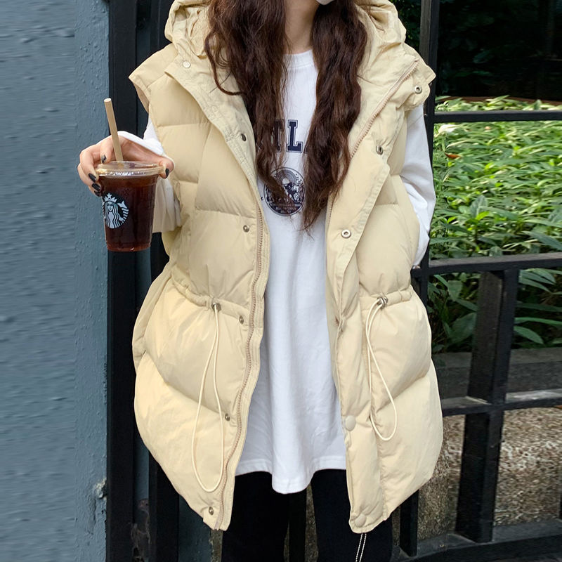 2023秋冬外穿新款羽绒服马甲女韩版宽松坎肩加厚背心
