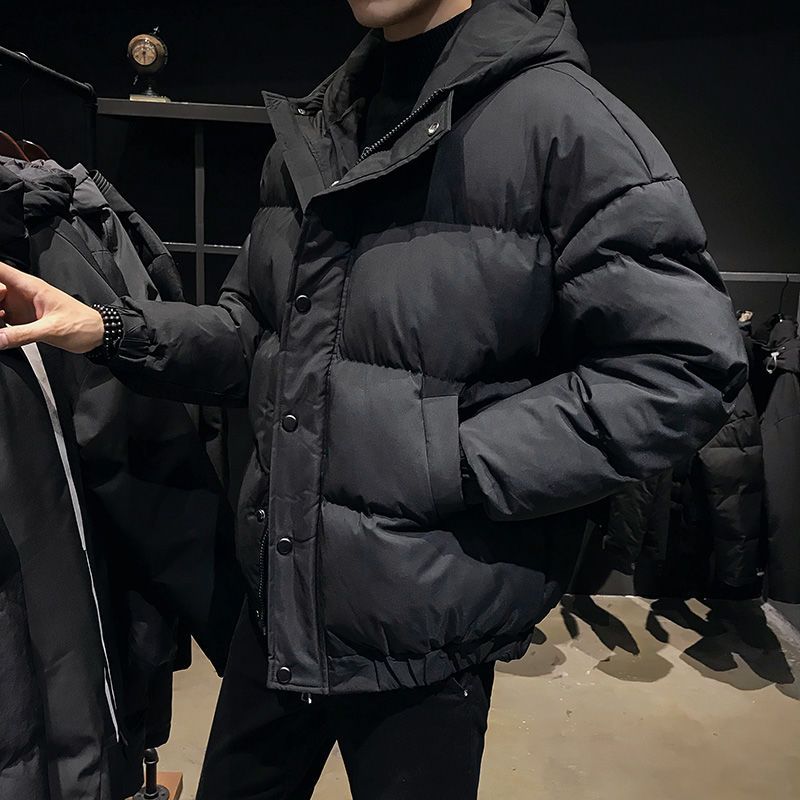 2023羽绒服新款男冬季外套加厚韩版修身连帽学生短款