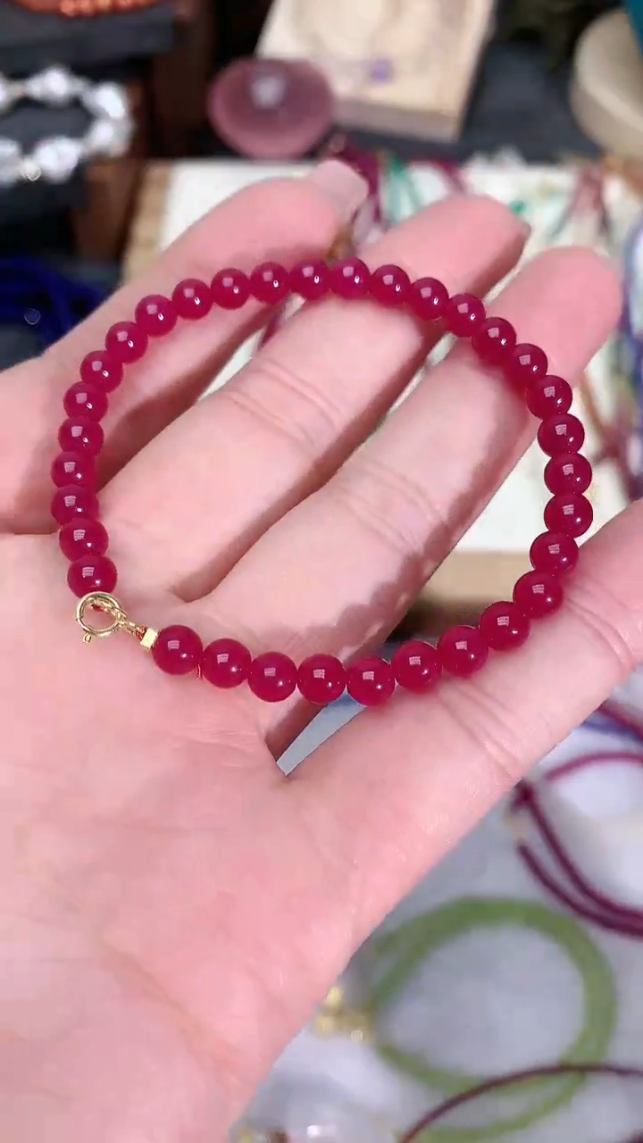 【闪购商品】红宝石手链银S925镶嵌88
