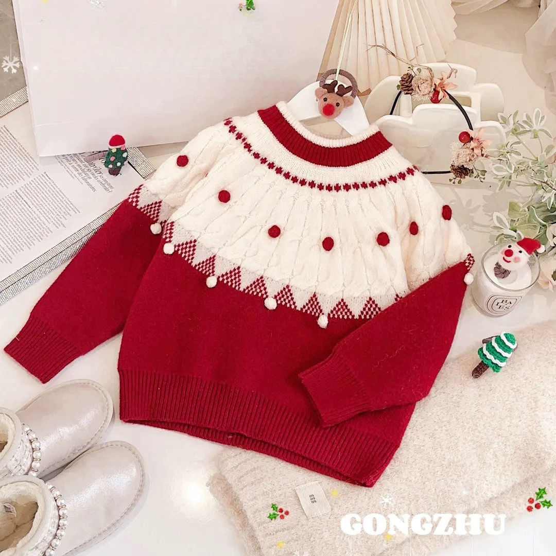 品巴拉巴拉女童毛衣加厚男童巨厚打底衫保暖衣儿童针织衫童装冬