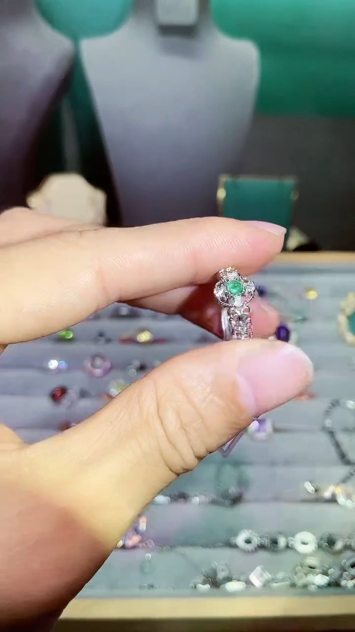 【闪购商品】烟晶戒指银S925镶嵌73