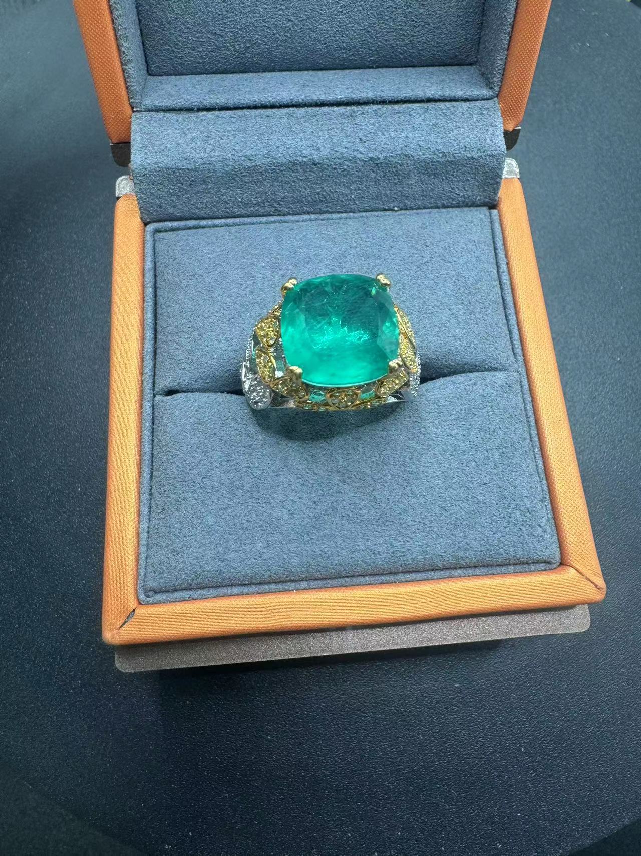 A024蒙蒙优选浪漫之旅时尚轻奢绿色镶嵌戒指