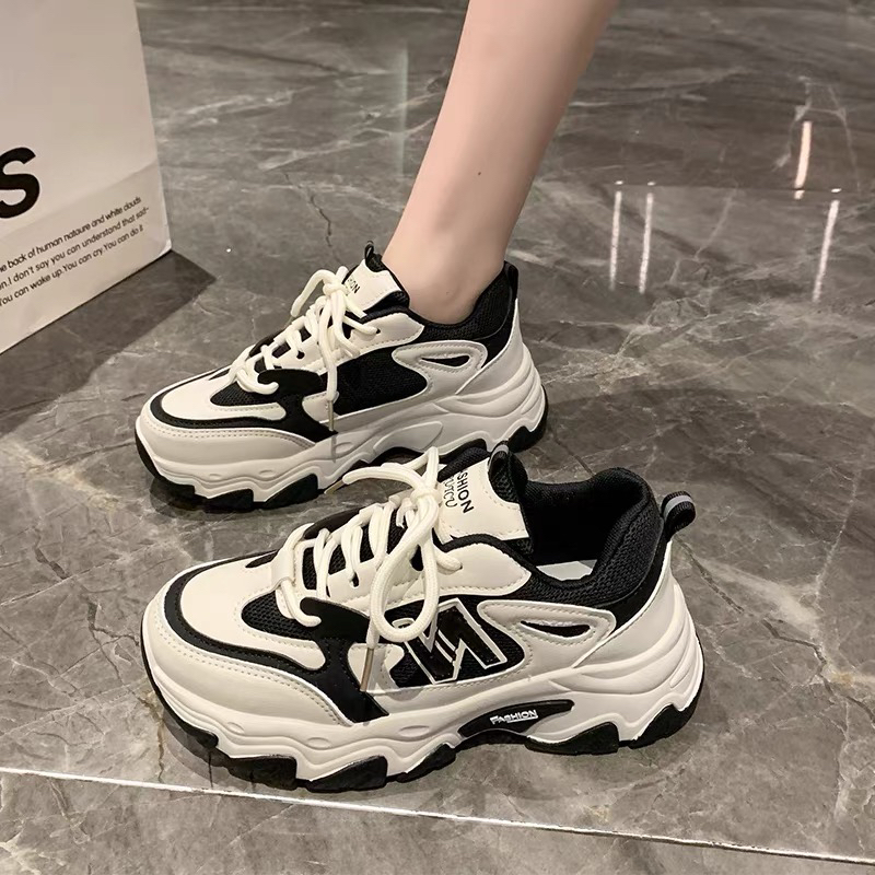 秋冬季回力休闲老爹鞋女2023新款透气软底保暖运动鞋厚底增高百搭