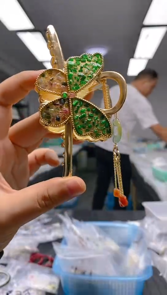 【闪购商品】翡翠耳饰未镶嵌096翡翠发簪·多样性发货