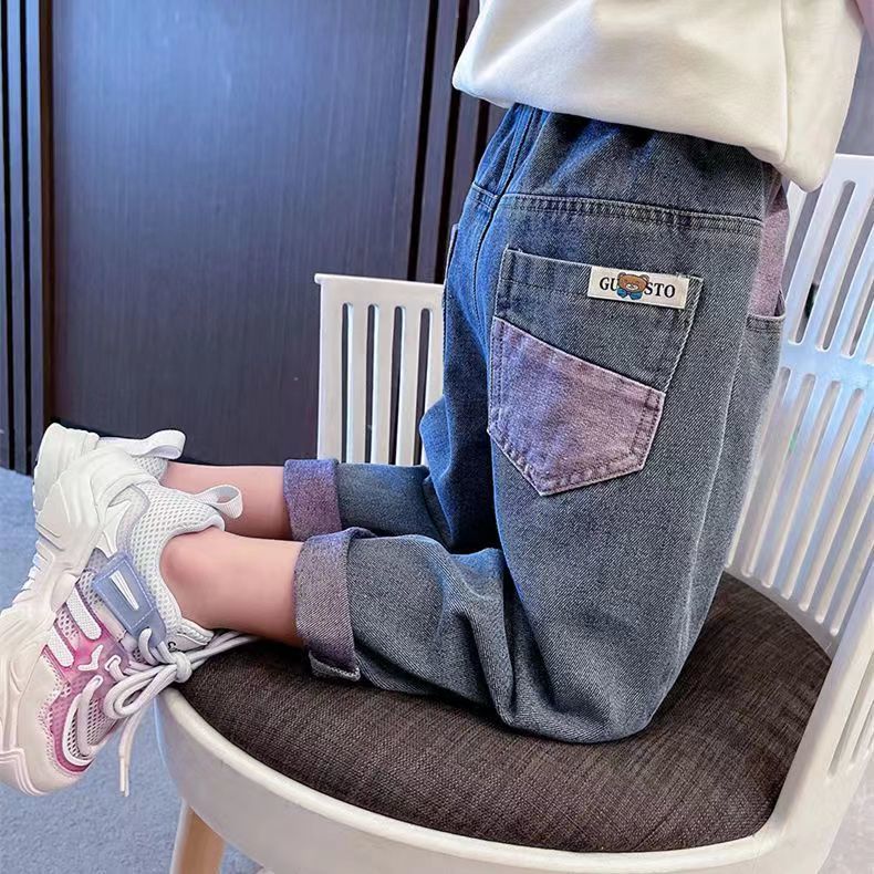 【小扬哥推荐】2023新款女童裤子春秋牛仔裤女宝宝时髦外穿儿童韩