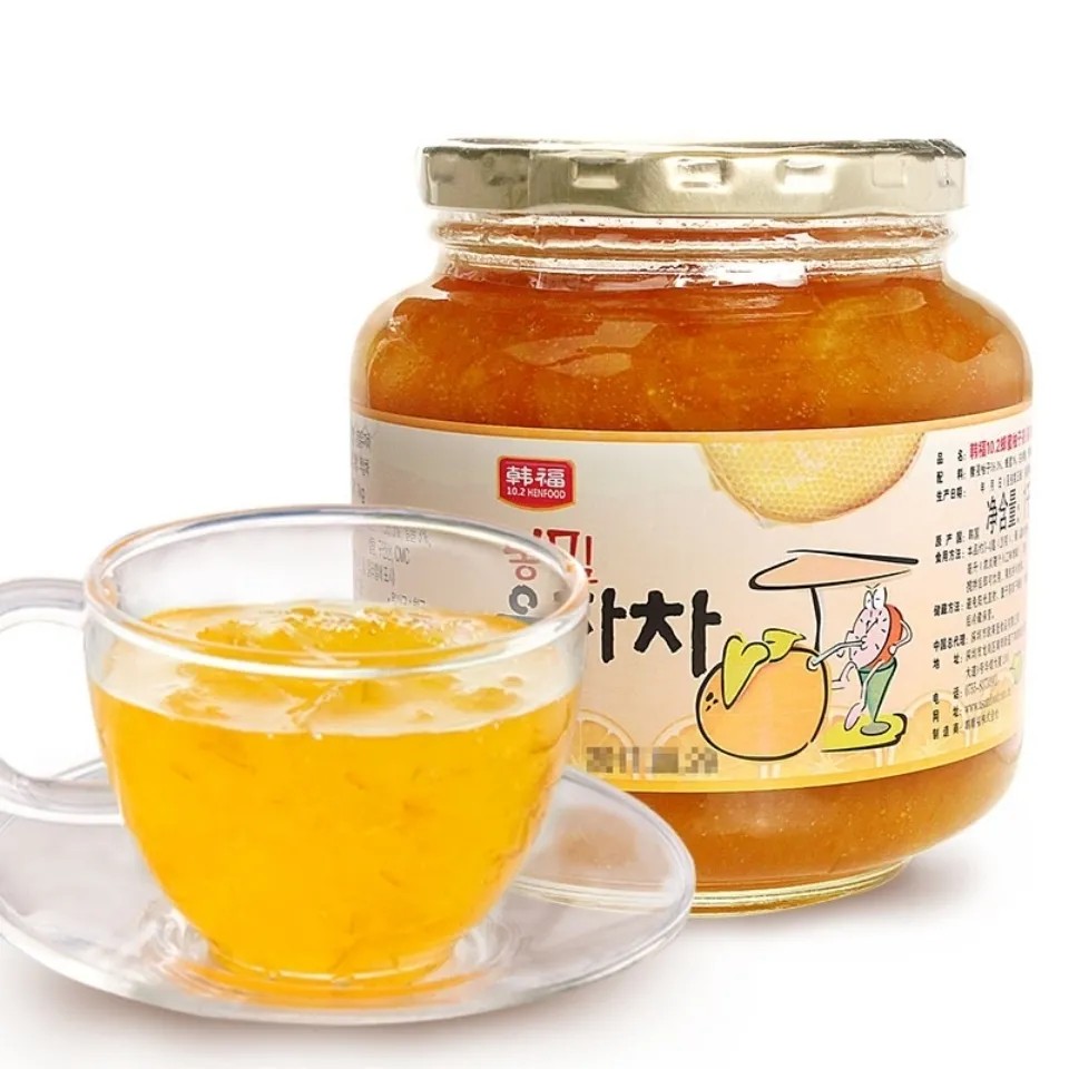 韩国进口韩福原味蜂蜜柚子茶酱果肉饮品冲泡水果茶