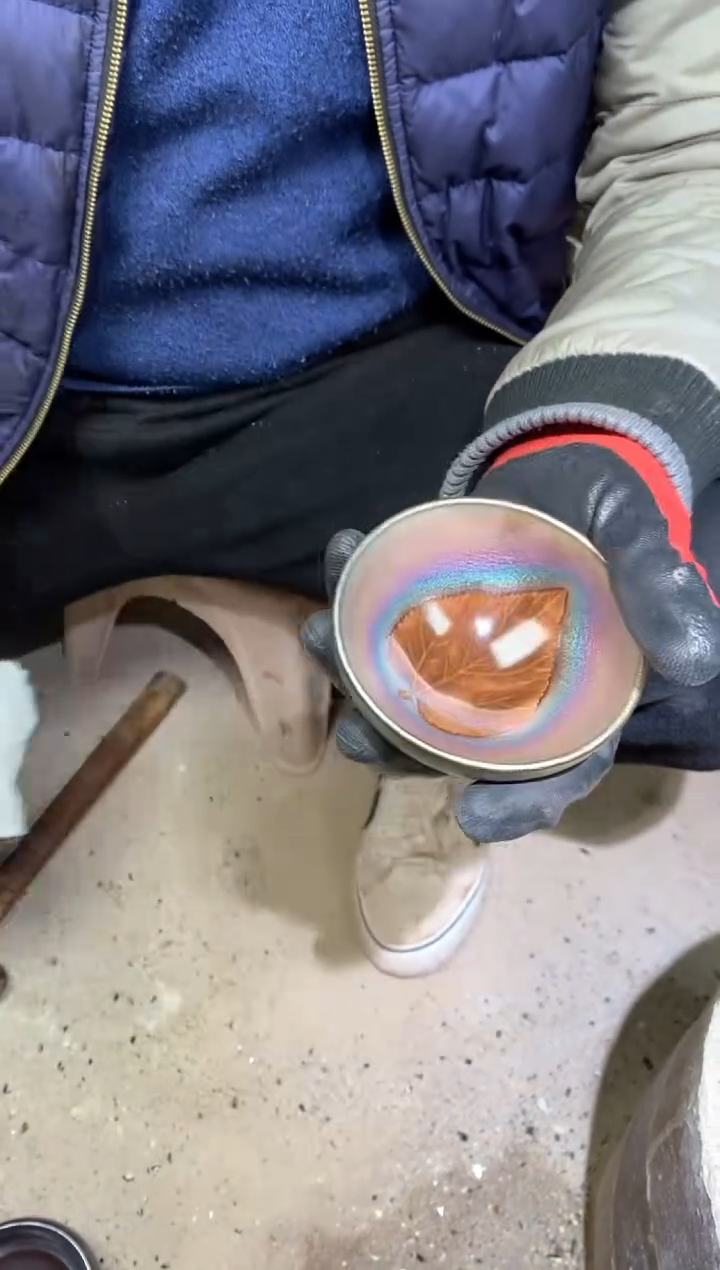 【闪购商品】瓷茶盏|木叶（配礼盒+证书）