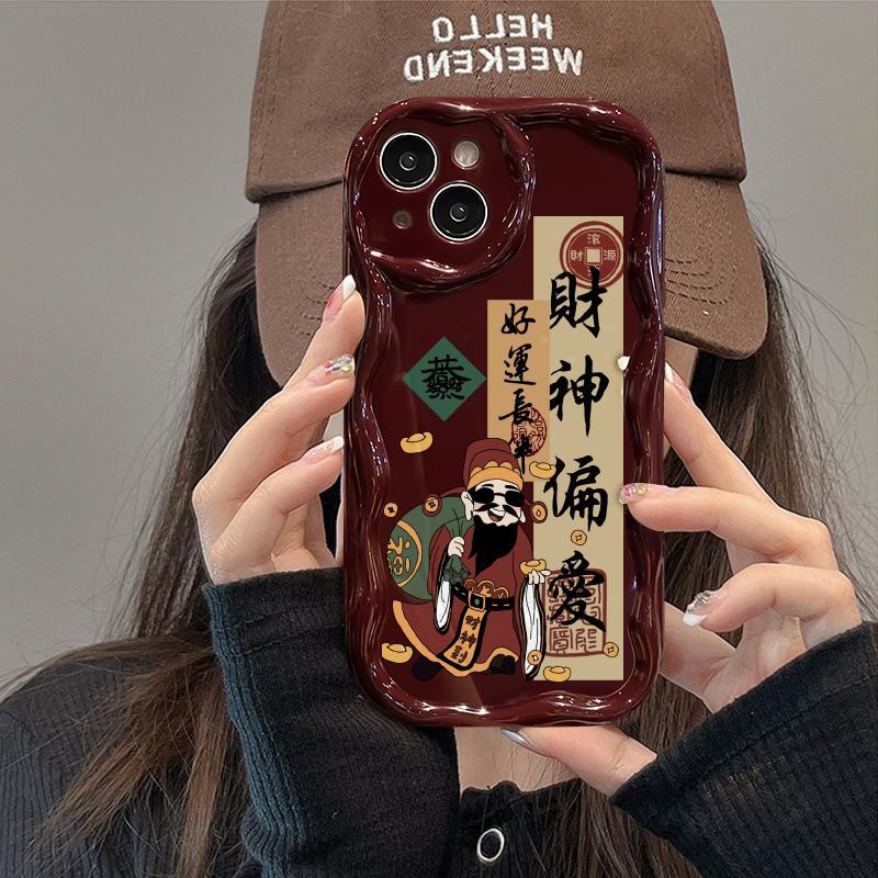 财神偏爱苹果15ProMax手机壳iPhone14新款13硅胶12简约11软壳X女8