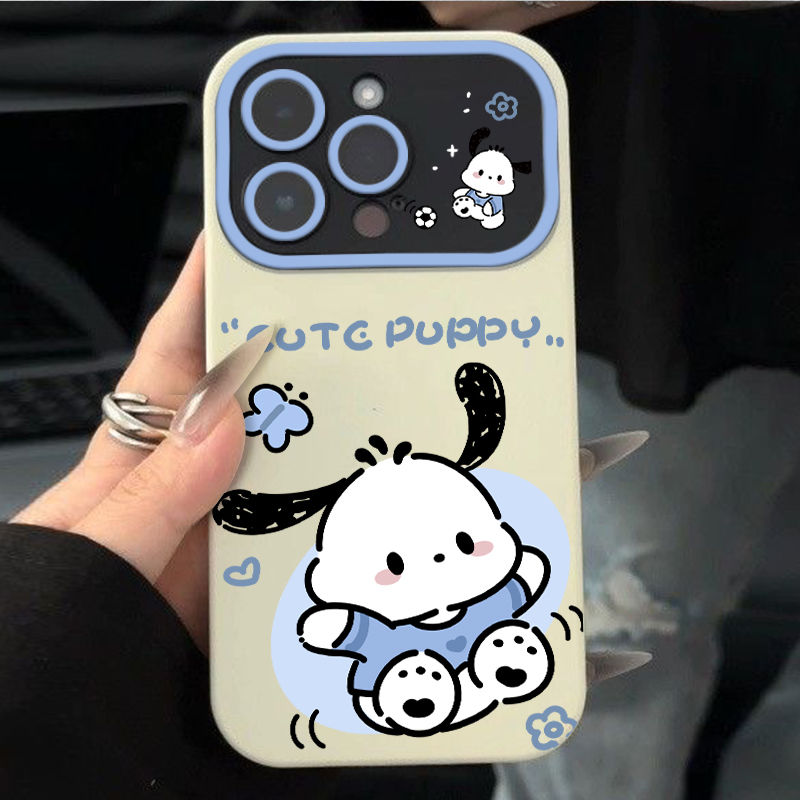 可爱蓝帕恰狗适用iphone15promax苹果14promax手机壳13pro大视窗