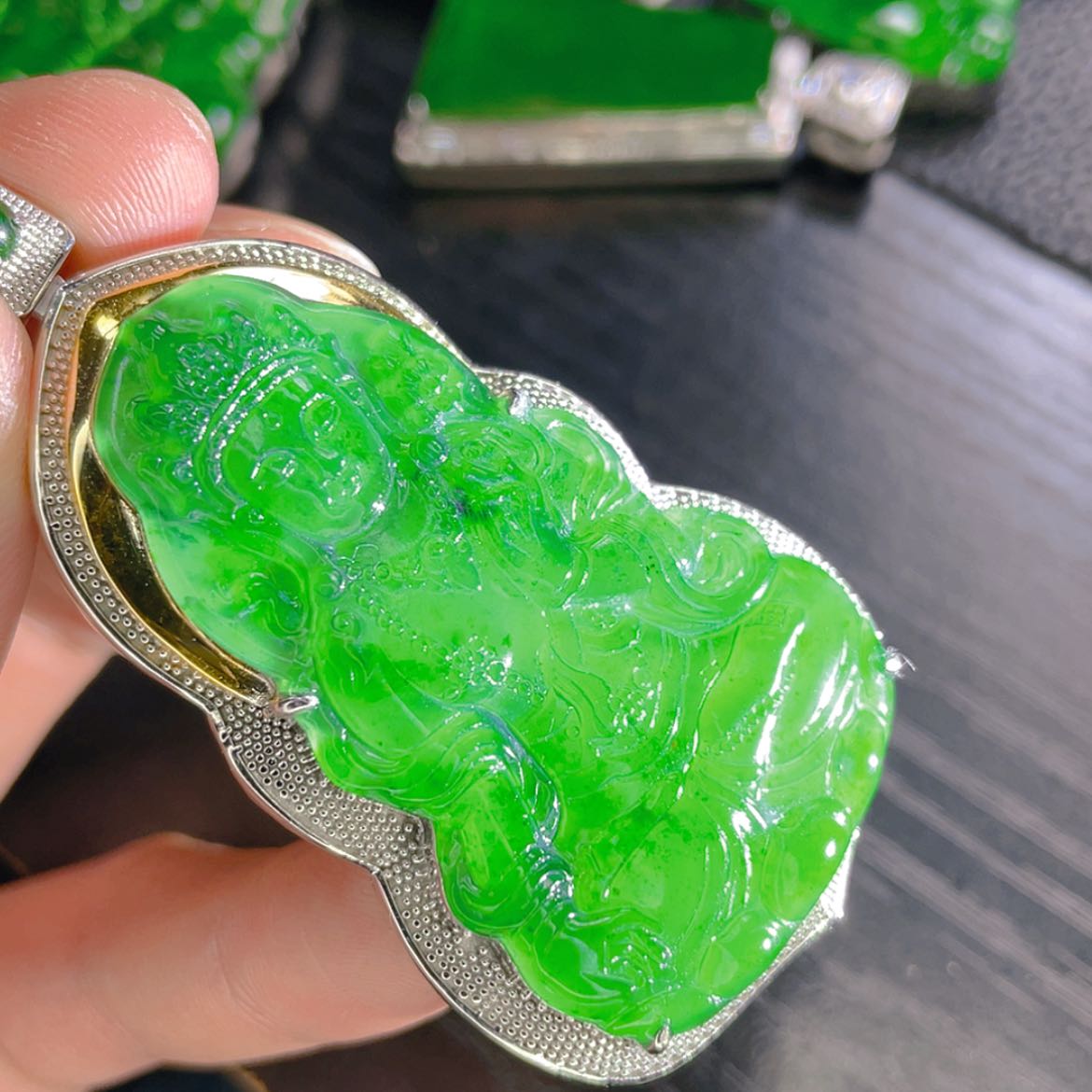 【闪购商品】翡翠颈饰银S925镶嵌129