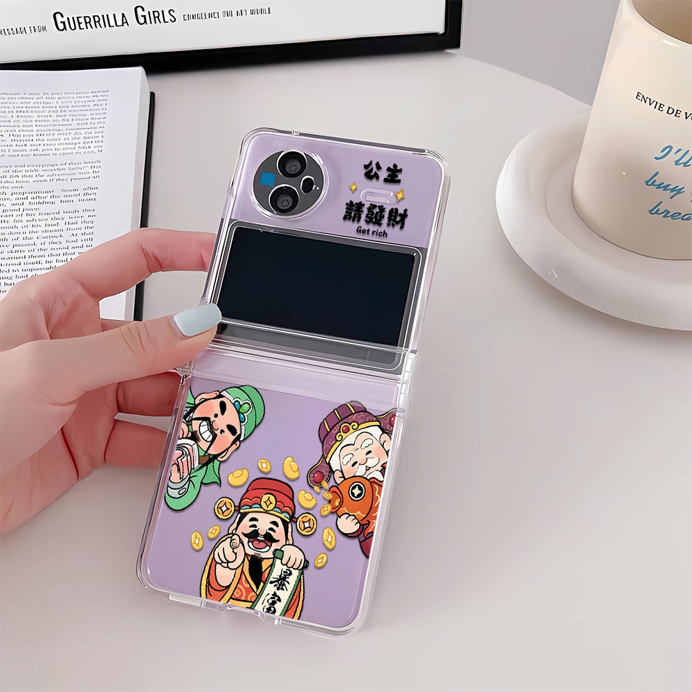 公主发财VIVOXFlip折叠OPPON3手机壳华为P50PocketS三星Z345Flip