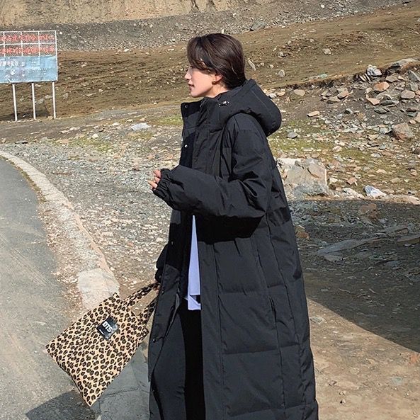鸭鸭羽绒羽绒服女中长款2023年冬季新款爆款韩系加厚过膝长款羽绒