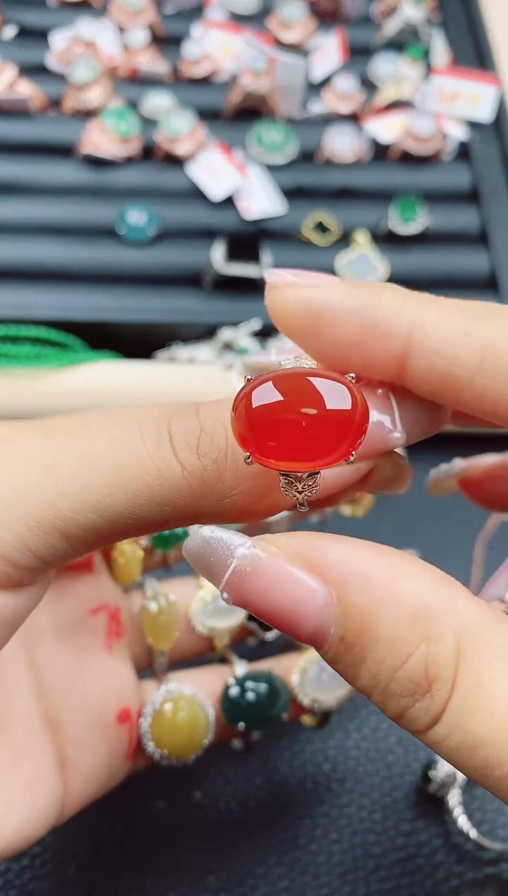 【闪购商品】玛瑙/玉髓珠宝奇石银S925镶嵌1