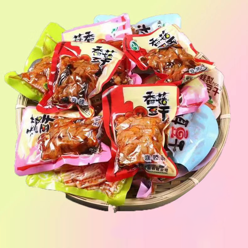香辣味香菇豆干混合口味好吃的豆腐干便宜追剧散装解馋宿舍小零食