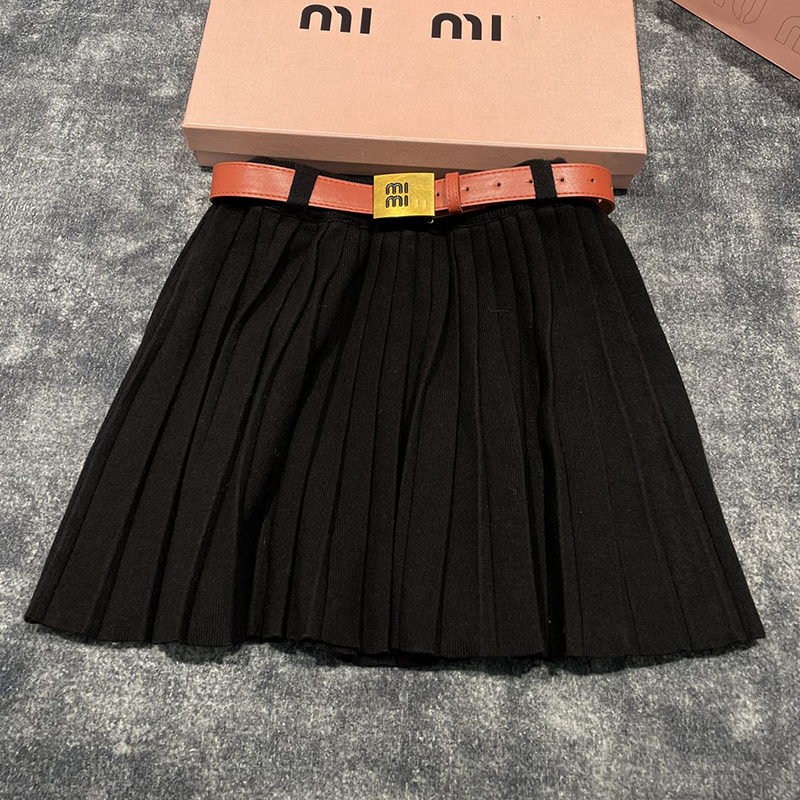 法式少女复古英伦jk风短裙短款压褶百褶裙女秋冬送定制金属扣腰带