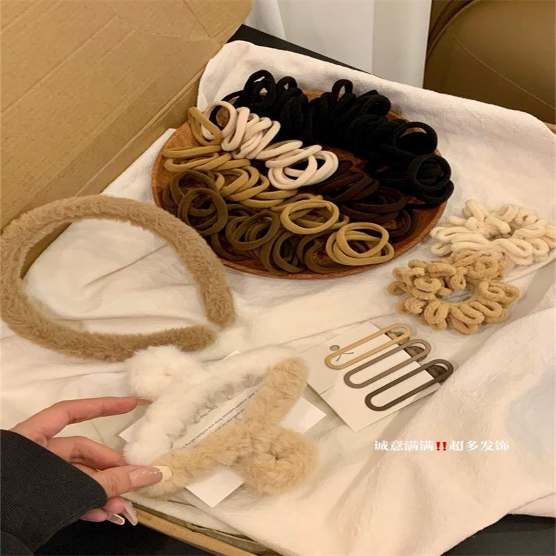 【111件套】发饰发夹头绳扎头发发圈发简约气质抓夹春组合套装