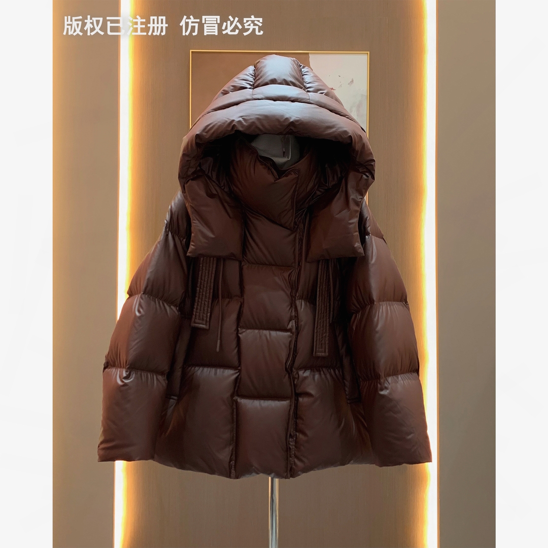 防严寒时尚羽绒服百搭女士加厚白鸭绒新款轻薄休闲连帽冬季外套