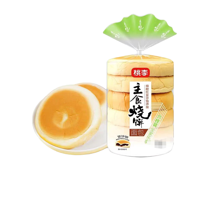 桃李主食烧饼面包甜红豆沙馅家庭大袋装老式夹心发面大饼糕点火勺
