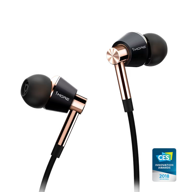 1MORE万魔 入耳式有线三单元圈铁手机耳机 HiFi耳机Hi-Res E1001