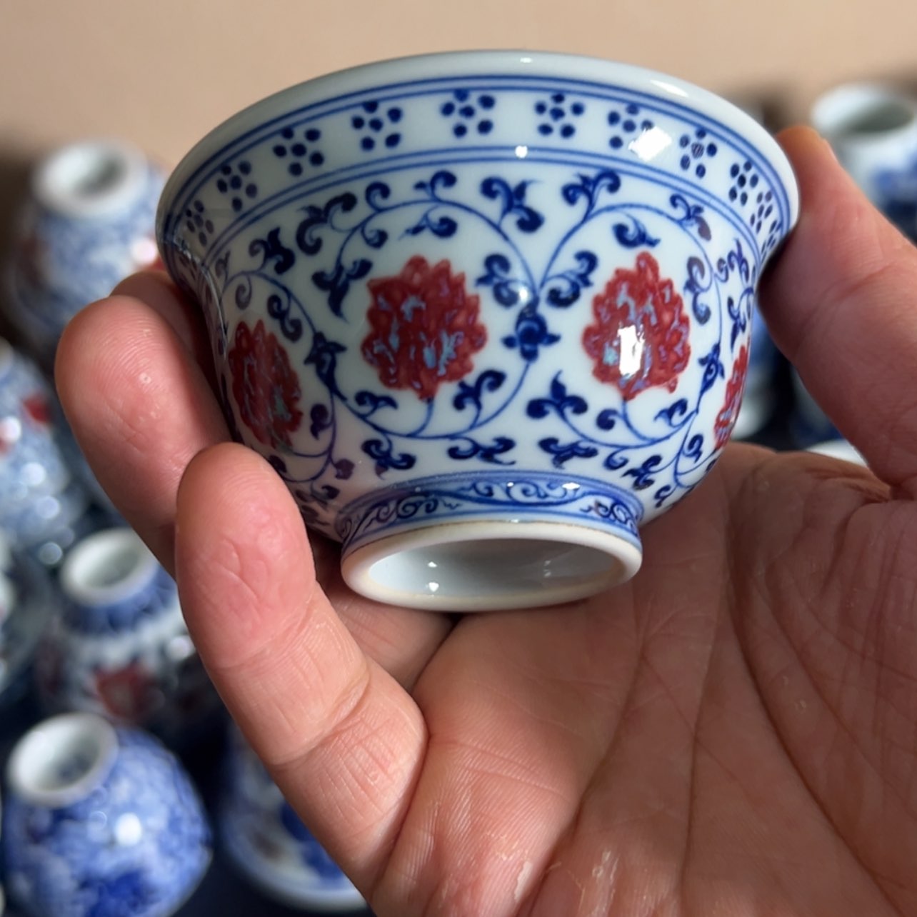 【闪购商品】瓷杯青花釉里红