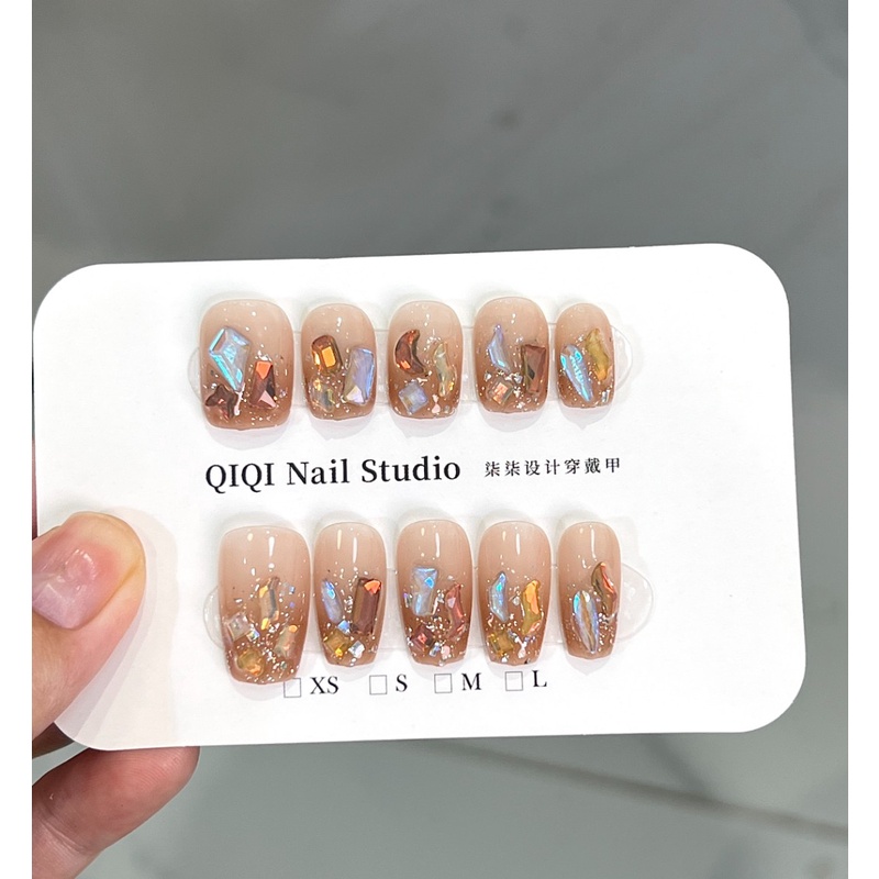 现货 美拉德钻-柒柒穿黛-纯手工美甲