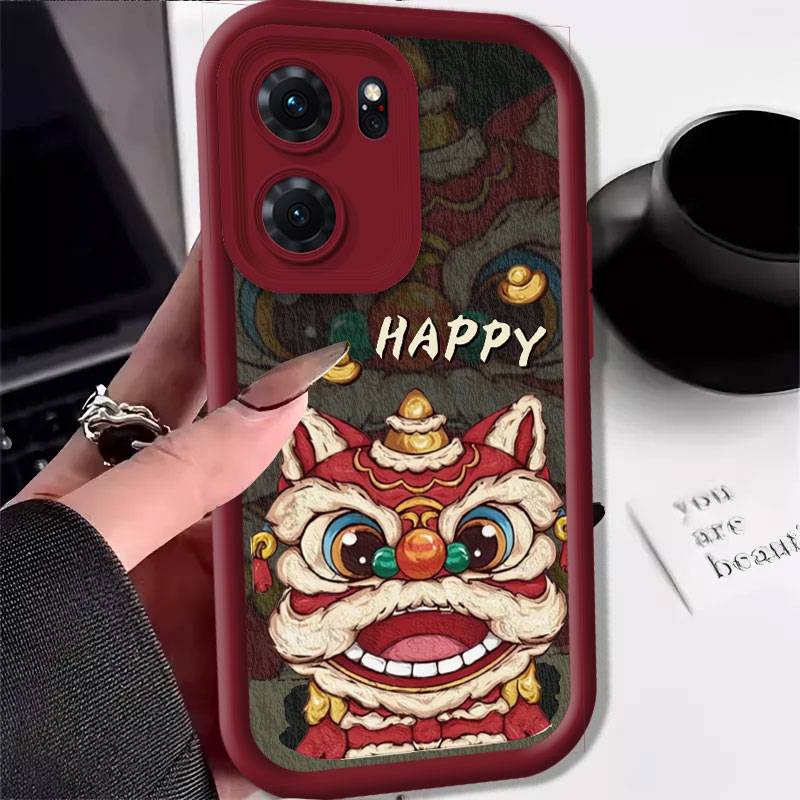 OPPOK10龙年手机壳高级感硅胶保护套高颜值过年醒狮外壳新年款全