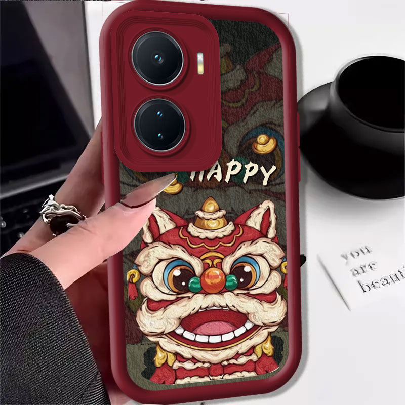 VIVOIQOOZ6龙年手机壳高级感硅胶保护套高颜值过年醒狮外壳新年款