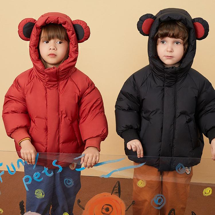 2024新款儿童羽绒服女童男童洋气短款小童卡通童装保暖外1231