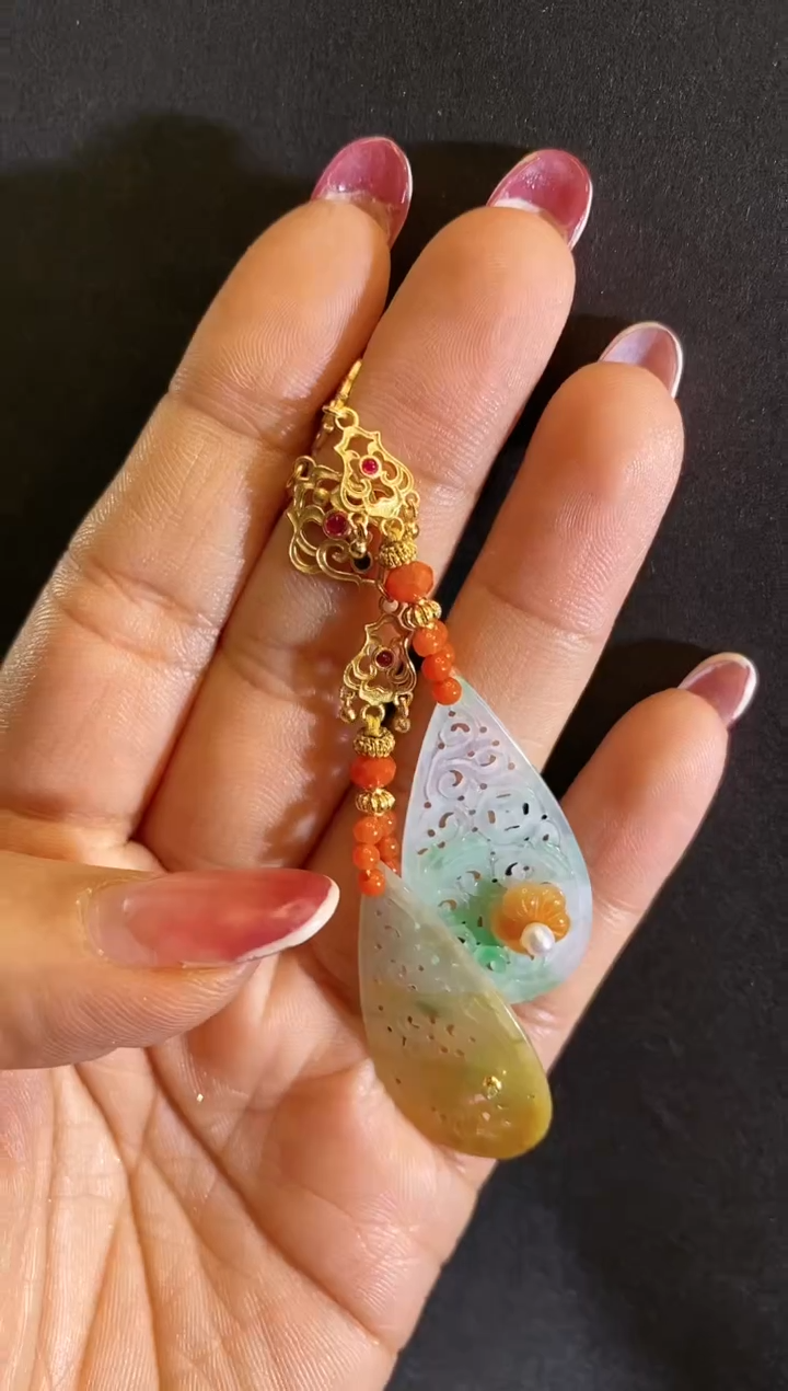【闪购商品】翡翠耳饰未镶嵌支持24小时鉴赏